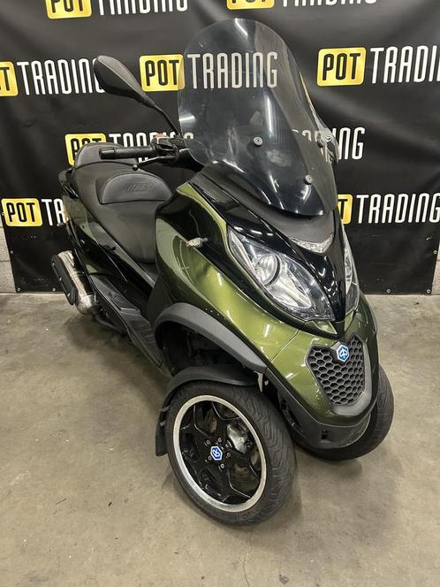 Piaggio MP3 500 ABS ASR LED 2014 OLIJF GROEN 6mnd garantie a, Motoren, Motoren | Piaggio, Bedrijf, Scooter, 12 t/m 35 kW