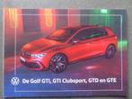 Volkswagen VW Golf GTI TCR & GTD 2020 Brochure, Boeken, Verzenden, Zo goed als nieuw, Volkswagen