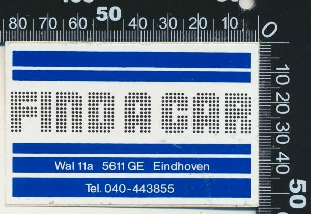 Sticker: Find A Car - Eindhoven, Verzamelen, Stickers, Zo goed als nieuw, Auto of Motor, Ophalen of Verzenden