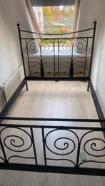 Ikea - Noresund - Gietijzeren bedframe, Huis en Inrichting, Ophalen, Gebruikt, Zwart, Tweepersoons