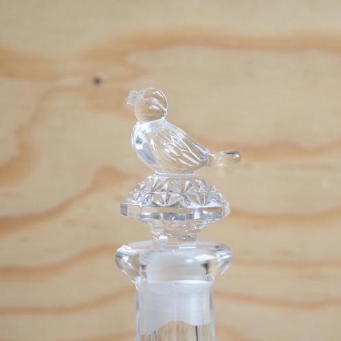 Vintage brocante Hofbauer karafje vogel, Antiek en Kunst, Antiek | Glas en Kristal, Ophalen of Verzenden