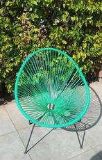Draadstoel groen, Tuin en Terras, Ophalen, Gebruikt