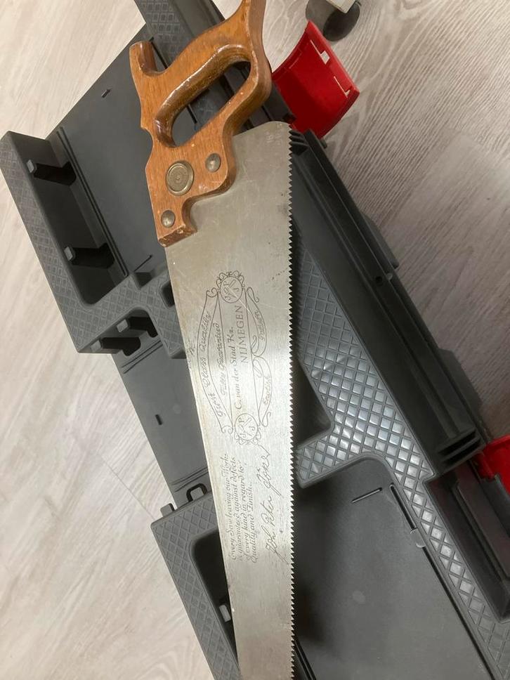 Antieke handzaag C. van der Stad Kz. Nijmegen, Doe-het-zelf en Verbouw, Gereedschap | Handgereedschap, Gebruikt, Ophalen