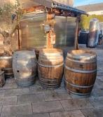 plantenbak wijnvat  regenton 250L. dik eikenhout, 150 liter of meer, Ophalen, Zo goed als nieuw, Hout