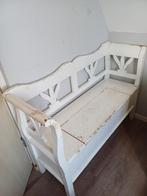 Leuke witte klepbankje, Antiek en Kunst, Antiek | Meubels | Stoelen en Banken, Ophalen
