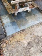 Leisteen tegels 60x60x3cm - 40 stuks, Gebruikt, Natuursteen, Terrastegels, 5 tot 10 m²