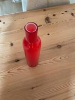 Glazen decoratie fles rood, Ophalen of Verzenden, Rood, Glas, Minder dan 50 cm