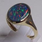 Nieuwe gouden dames/heren ring met Australische Opaal (5), Sieraden, Tassen en Uiterlijk, 18 tot 19, Nieuw, Dame of Heer, Met edelsteen