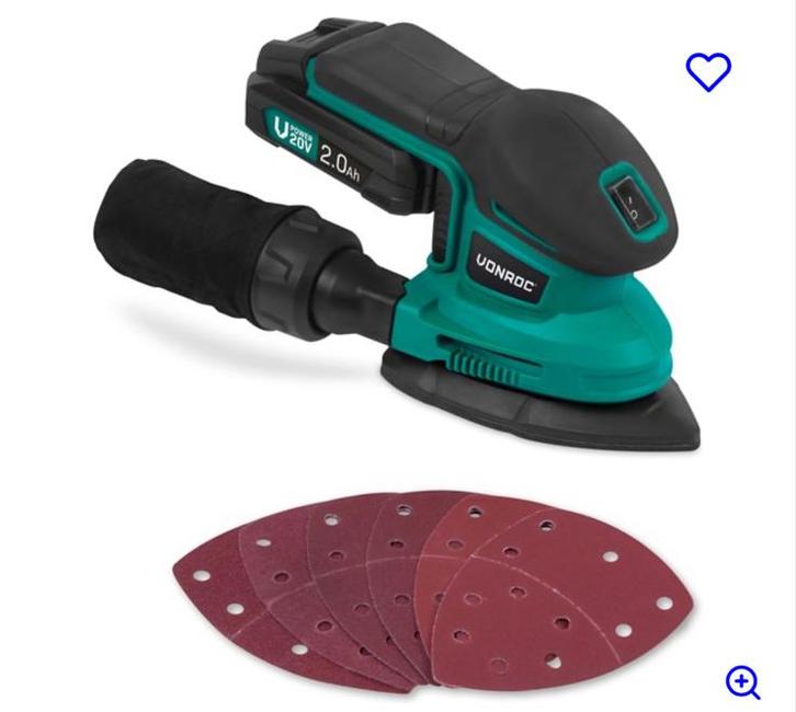 Nieuwe VONROC Accu Multischuurmachine 20V, Doe-het-zelf en Verbouw, Gereedschap | Schuurmachines, Nieuw, Overige typen, Minder dan 600 watt