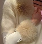 manchetten imitatiebont/ LichBeige/Nieuw/Cadeau/Kerst/feest, Ophalen of Verzenden, Nieuw, Beige, Overige materialen