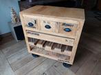 Trolley van mango hout en metaal., Huis en Inrichting, Keuken | Keukenelementen, Ophalen, 50 tot 100 cm, Zo goed als nieuw, Minder dan 100 cm