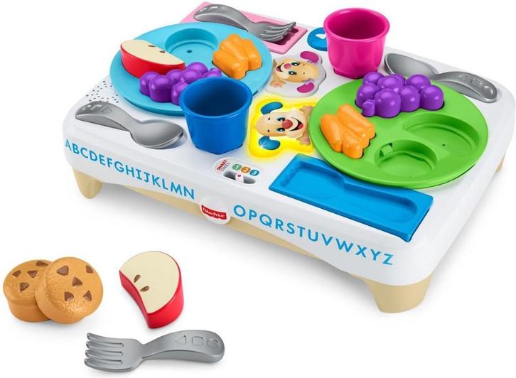 Fisher-Price Leerplezier Dek-Je-Tafeltje Snackbordje, Kinderen en Baby's, Speelgoed | Fisher-Price, Zo goed als nieuw, Speelset