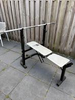 Bankdruk bank dumbells 110kg, Sport en Fitness, Fitnessapparatuur, Ophalen of Verzenden, Zo goed als nieuw, Metaal, Krachtstation