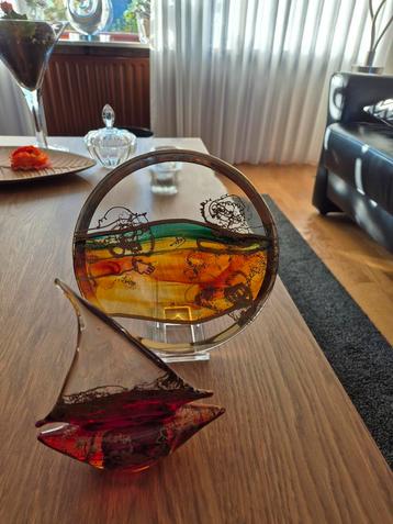 Glazen Decoratie Set: Boot & Bord beschikbaar voor biedingen