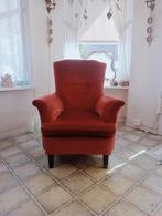 Ouderwetse stoel in rood velours, Ophalen, Gebruikt