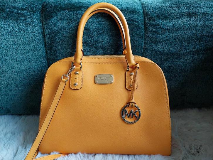 Michael Kors handtas - oranje, Sieraden, Tassen en Uiterlijk, Tassen | Damestassen, Zo goed als nieuw, Handtas, Oranje, Ophalen of Verzenden