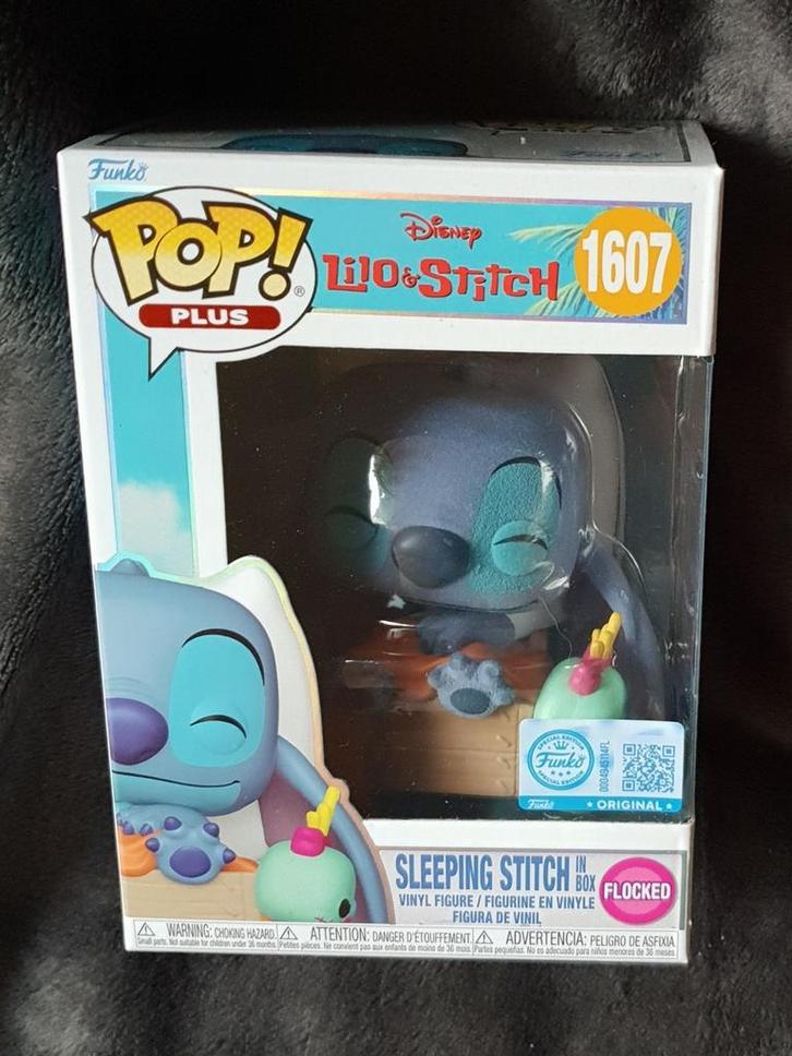Disney Lilo & Stitch Funko Pop - Sleeping Stitch Flocked, Verzamelen, Poppetjes en Figuurtjes, Zo goed als nieuw, Ophalen of Verzenden