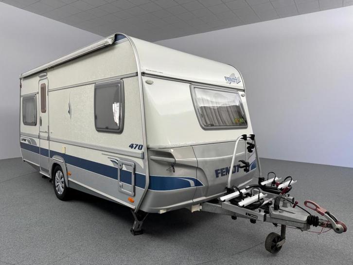 Fendt Saphir 470 TFB Mover Fietsendrager Zakluifel Voortent, Caravans en Kamperen, Caravans, Bedrijf, Rondzit, Fendt, Lengtebed
