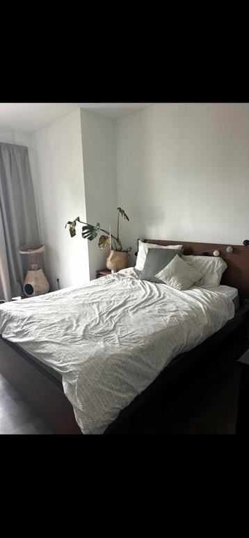 Bed mattress and side table