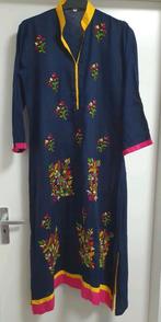 Maat M een keer gedragen hand geborduurde jurk tuniek, Maat 38/40 (M), Blauw, Ophalen of Verzenden, Zo goed als nieuw
