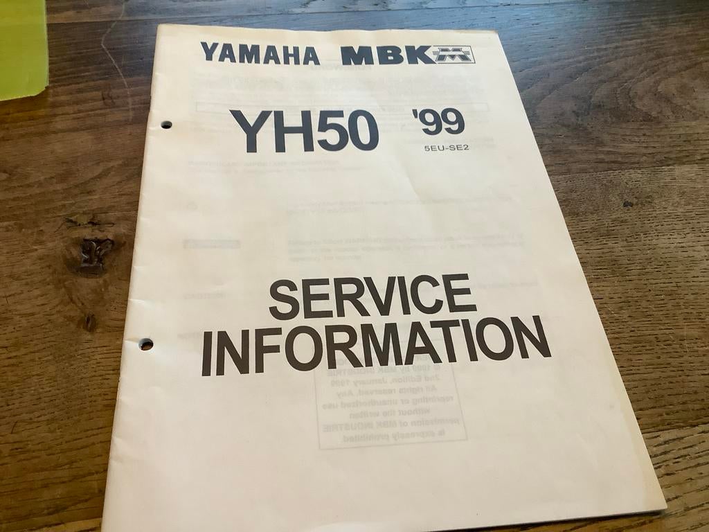 Yamaha MBK YH50 '99 Service Informatie Handleiding, uniek., Verzenden, Nieuw