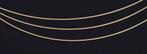 14k gouden spang ketting choker dames collier luxe 3-strengs, Voordeelsieraden, Ophalen of Verzenden, Zo goed als nieuw, Met edelsteen