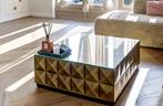 Gouden Tafel - Gebruikt, met Krassen, Huis en Inrichting, Tafels | Salontafels, Ophalen, Gebruikt, 50 tot 100 cm, Metaal