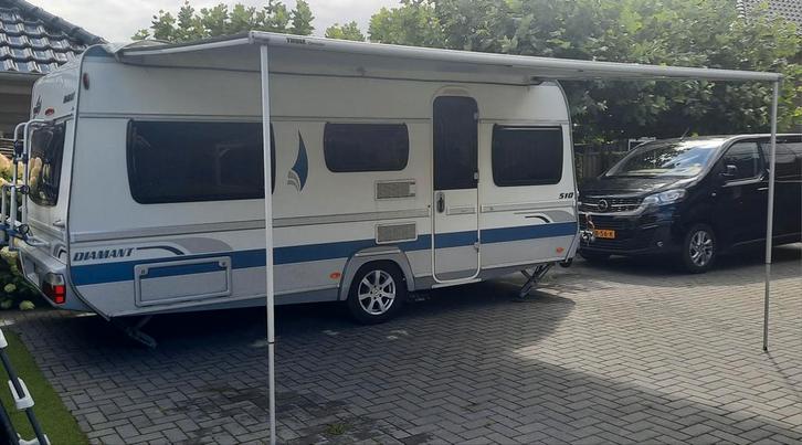 FENDT Diamant 510, Caravans en Kamperen, Caravans, Particulier, tot en met 4, 1250 - 1500 kg, Rondzit, Fendt, 2 aparte bedden
