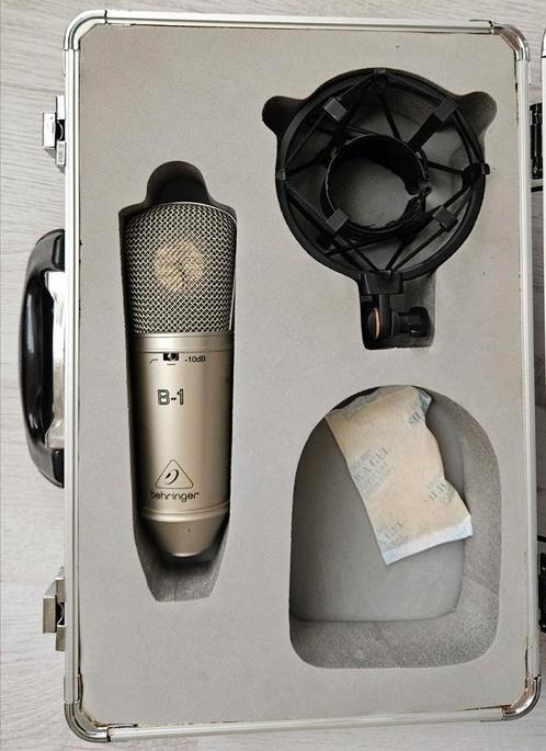 Microfoonkoffer met gratis Behringer B1 met defect, Muziek en Instrumenten, Microfoons, Gebruikt, Studiomicrofoon, Ophalen of Verzenden