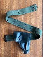 Leren holster en stoffen koppel voor slank pistool, zwart, Ophalen of Verzenden, Landmacht, Duitsland, Overige typen