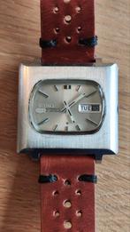 Seiko 5 Automatic 21 Jewels – Vintage model uit juni 1972, Seiko, Leer, Staal, Ophalen of Verzenden