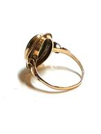 14k gouden ring met een jade, 18 tot 19, -, -, Ophalen of Verzenden