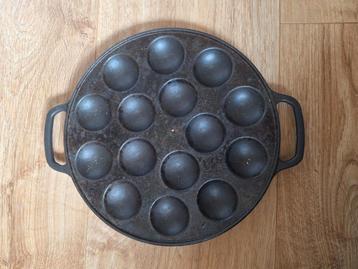 Vintage gietijzeren poffertjesplaat! beschikbaar voor biedingen
