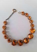 Prachtige vintage Austria gemerkt goud kleurige armband, Sieraden, Tassen en Uiterlijk, Ophalen of Verzenden, Gebruikt, Goud, Overige materialen