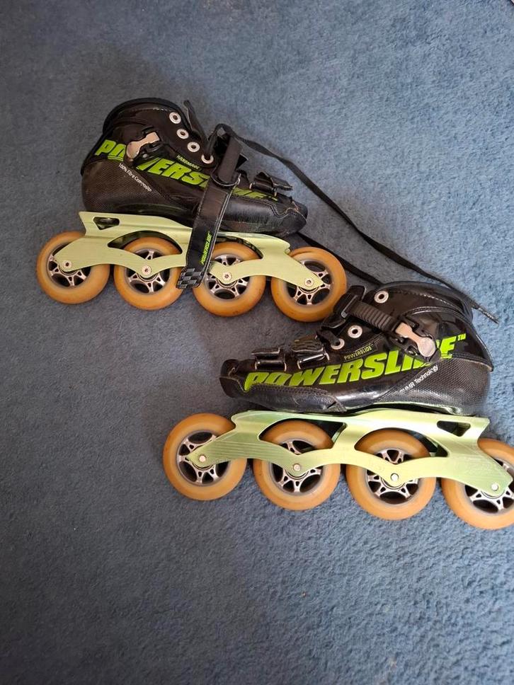 Skeelers Powerslide Hawk groen, uitstekende conditie 36/37, Sport en Fitness, Skeelers, Zo goed als nieuw, Inline skates 4 wielen
