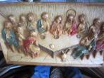 LAATSTE AVONDMAAL, Mooi Zwaar PlateautjeJezus+t discipelen, Antiek en Kunst, Ophalen