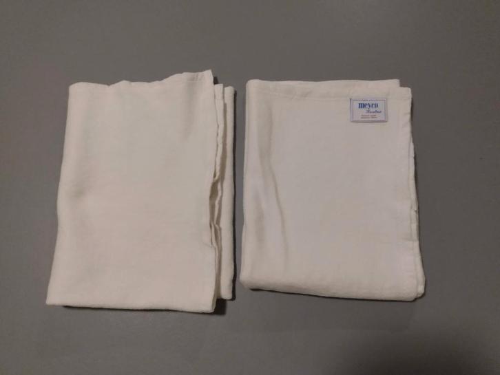 Meyco instopdeken - Katoen due ledikant deken 100x135cm Wit, Kinderen en Baby's, Dekens, Slaapzakjes en Inbakerproducten, Zo goed als nieuw