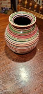 Mobach Vaasje Regenboogglazuur - Joke Stroes, Huis en Inrichting, Gebruikt, Overige kleuren, Aardewerk of Porselein, Ophalen of Verzenden