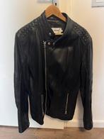 Mooi zwart leren jas van Chaisin met studs maat L, Ophalen of Verzenden, Zo goed als nieuw, Bruin