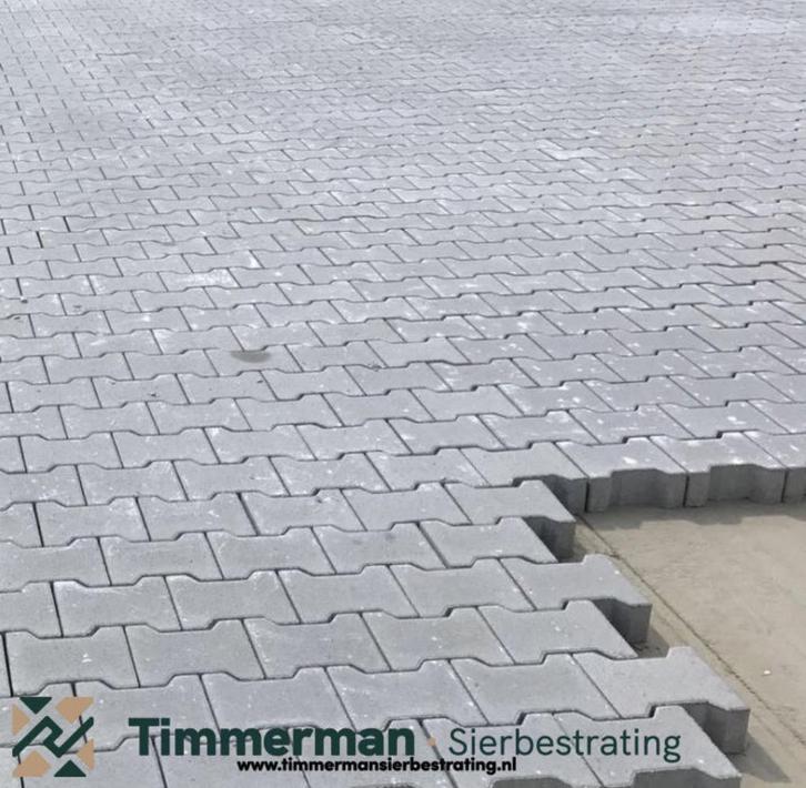 H-steen 8cm grijs KOMO - nieuw uit voorraad leverbaar 2500m2, Tuin en Terras, Tegels en Klinkers, Nieuw, Klinkers, Beton, Ophalen of Verzenden