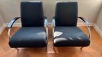 Twee Gelderland 5470 design fauteuils - Zwart, Huis en Inrichting, Fauteuils, Ophalen, 75 tot 100 cm, Zo goed als nieuw, Stof