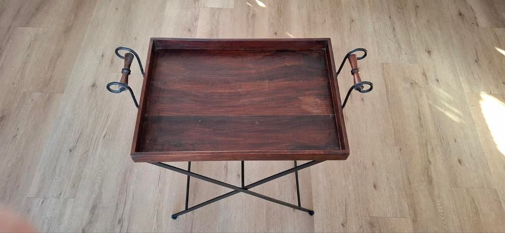 Dienblad buttler tray, Huis en Inrichting, Woonaccessoires | Dienbladen, Ophalen, Zo goed als nieuw, Rechthoekig, Hout