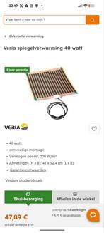 Veria Mirrorheat Spiegelverwarming - Nooit meer beslagen!, Doe-het-zelf en Verbouw, Ophalen, Nieuw, Toilet