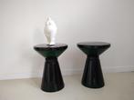 Glazen design bijzet tafel Groen, Minder dan 55 cm, Rond, Modern, Ophalen