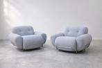 paar Italiaanse design fauteuils 1970 chrome, Huis en Inrichting, Eenpersoons, 75 tot 100 cm, Ophalen of Verzenden, Zo goed als nieuw