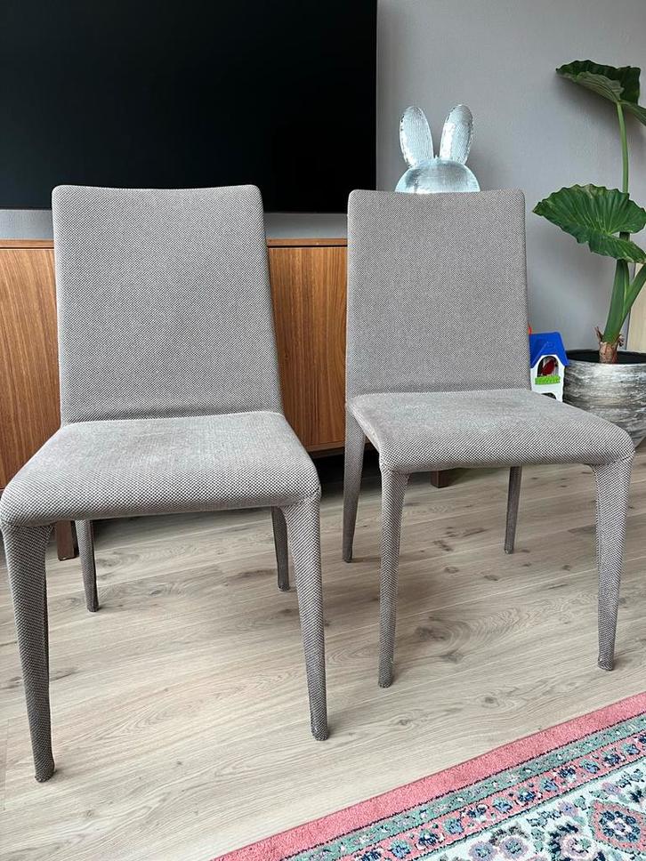 Bonaldo Stoelen - Set van 2 - Beige Designer Stoelen, Huis en Inrichting, Stoelen, Zo goed als nieuw, Twee, Stof, Bruin, Ophalen