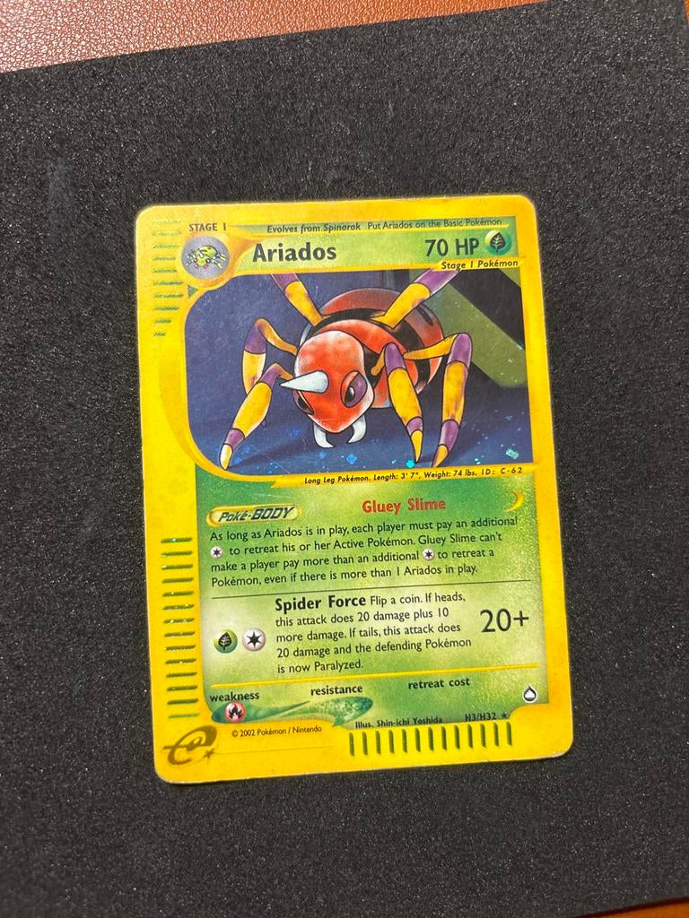 Ariados H3/H32 - Zeldzame Pokémon kaart!, Ophalen of Verzenden, Gebruikt, Losse kaart