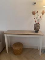 Mooie massief houten sidetable, Ophalen, 100 tot 150 cm, Zo goed als nieuw, 25 tot 50 cm