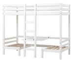 Witte hoogslaper met zitje, Huis en Inrichting, Ophalen, Eenpersoons, Zo goed als nieuw, 200 cm