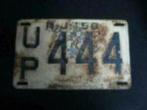 Kentekenplaat licenseplate New Jersey 1950 USA, Auto's, Gebruikt, Ophalen of Verzenden